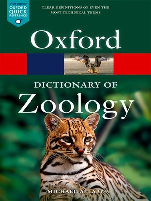cover image of A Dictionary of Zoology